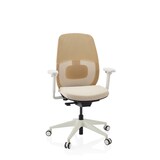 thumbnail of Ergonomische bureaustoel Skandis zonder hoofdsteun beige / wit frame hjh OFFICE