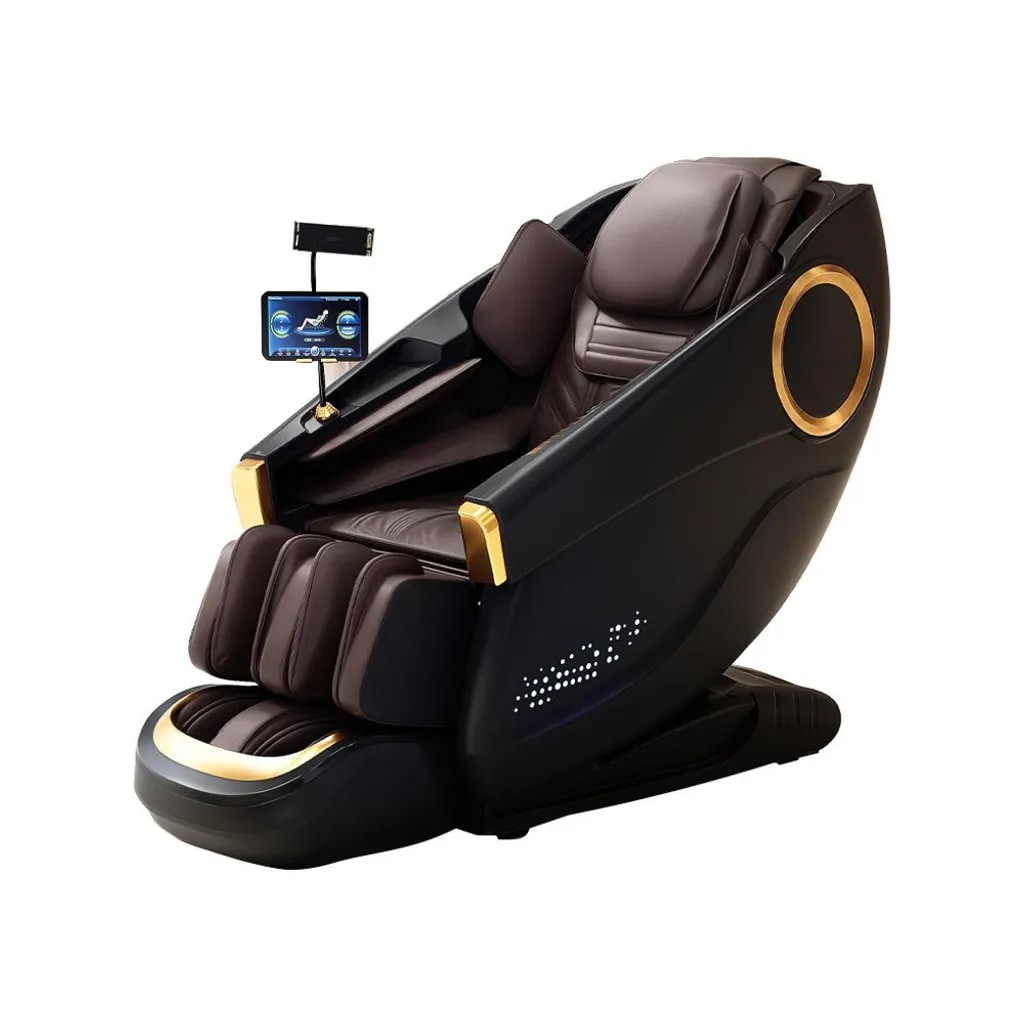 Massagesessel,Massagestuhl Zero Gravity für Ganzkörper, mit Heizung, SL Track,Thai Stretch Massagestuhl, Bluetooth 3D Surround Musik,Schwarz【GH-L001】