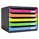 thumbnail of Exacompta 308798D 1x BIG-BOX PLUS QUER MAXI mit 4 Schubladen - Regenbogen