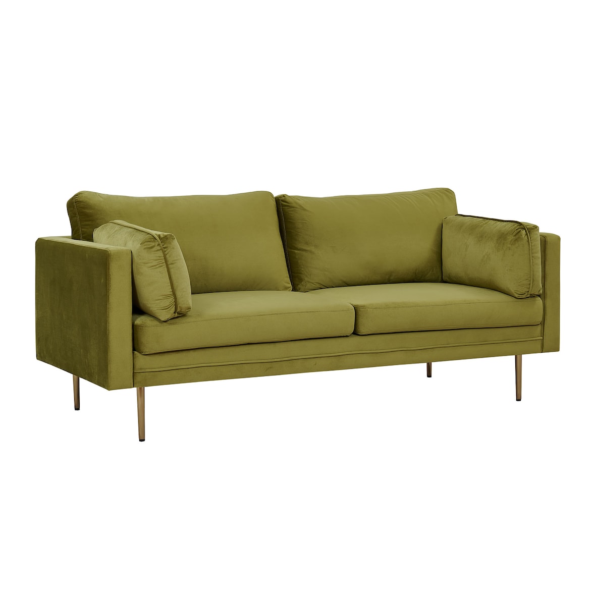 Boom Sofa 3 Personen velour grün.