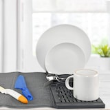 thumbnail of WellHome - Escorredor de pratos com tapete de secagem em microfibra cinza