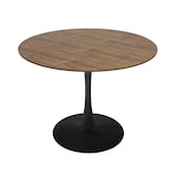 thumbnail of Table à manger ronde 4 personnes D100 cm bois foncé