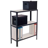 thumbnail of SimonRack Estantería Librería Salón, 900x800x300 mm, 3 Alturas, Estante Madera, Antracita/Blanco - Simon Home