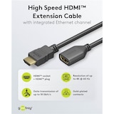 thumbnail of Goobay 61308 Standard High-Speed-HDMI™-Verlängerungskabel mit Ethernet, 1.5 m, Schwarz - 4K/60Hz