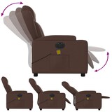 thumbnail of vidaXL Massagesessel Elektrisch Braun Kunstleder
