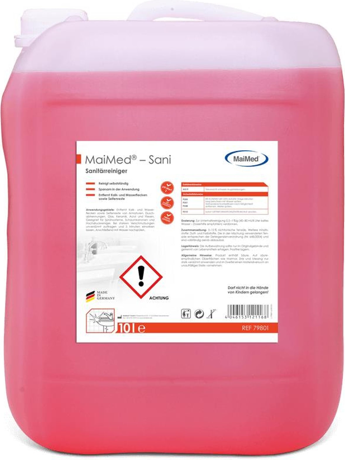 MaiMed Sani - Sanitärreiniger - 1 x 10 L - Reiniger