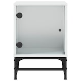 thumbnail of Table de chevet avec porte en verre blanc 35x37x50 cm – Modèle Tradition