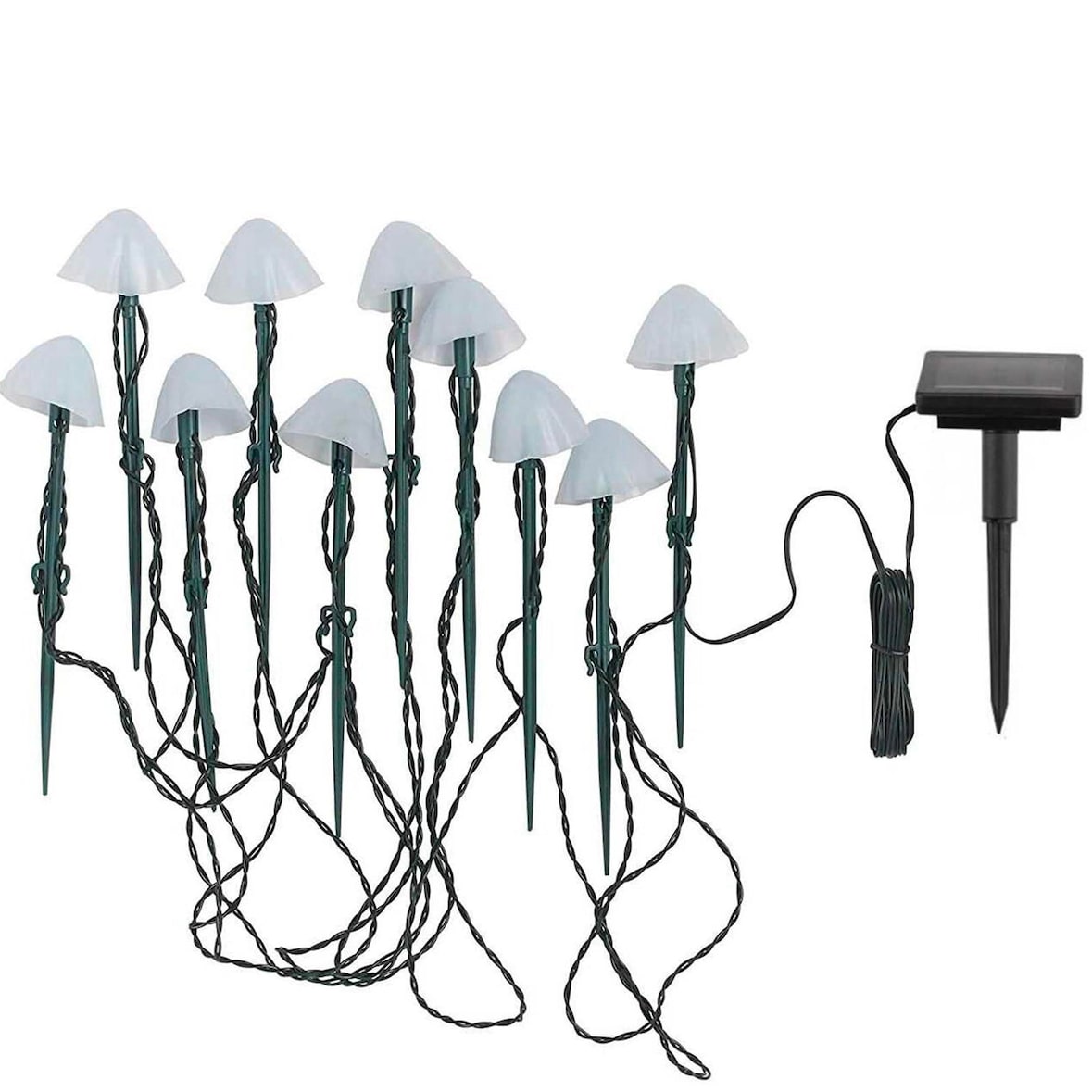 Lumisky 10 Champignons solaires connectés CHAMPY 3.8M Plastique Blanc