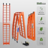thumbnail of TRUTZHOLM 1 x Auffahrrampe klappbar 180 cm Traglast 340 kg Alu orange Riffelstab Verladerampe