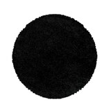 thumbnail of Teppich Schlafzimmer Hochflor Unifarben Samtweich Waschbar Strapazierfähig Wohnzimmer Rund Schwarz 200x200 cm – SPREE von Kadima Design