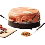 thumbnail of Emerio Pizzarette – Pizzaofen für 6 Personen – Handgefertigte Terrakotta-Kuppel – 6 isolierte Backspatel – Edelstahl-Backplatte – PO-115848.1 1500 W
