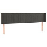 thumbnail of vidaXL LED Kopfteil Dunkelgrau 183x16x78/88 cm Samt