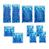 thumbnail of Relaxdays Kühlpads, 10er Set, 4 Größen, Kalt Warm Kompressen, mikrowellengeeignet, Gel Kühlkompressen, Kühlpacks, blau