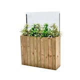 thumbnail of Jardinera de Madera Separador de Terrazas Autoportante 100 x 34,5x 80 cm más Cortavientos 60 cm