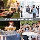 thumbnail of Stehtisch klappbar Ø 70 cm Höhe 110 cm Stahl Gastrotisch Partytisch Bistrotisch Gartentisch in Weiß