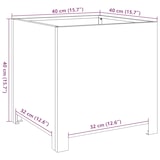 thumbnail of vidaXL Plantenbank 40x40x40 cm roestvrij staal
