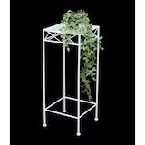 thumbnail of DanDiBo Blumenhocker Weiß Metall Eckig 70 cm Blumenständer 96314 L Beistelltisch Blumensäule Modern Pflanzenständer Pflanzenhocker