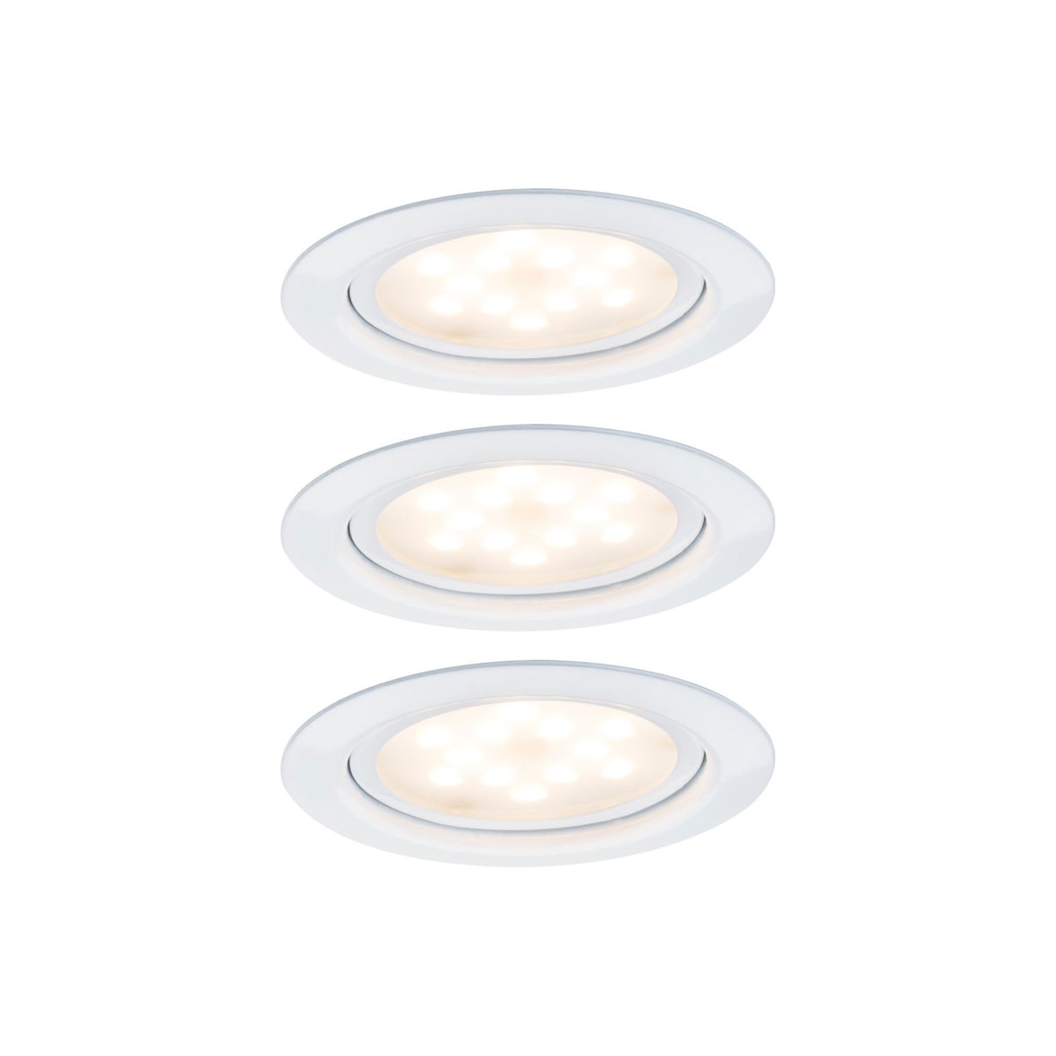 Paulmann Éclairages encastrés LED pour meubles Micro Line Kit de 3  rond 65mm 3x4,5W 3x300lm 230V  2700K Blanc 93554