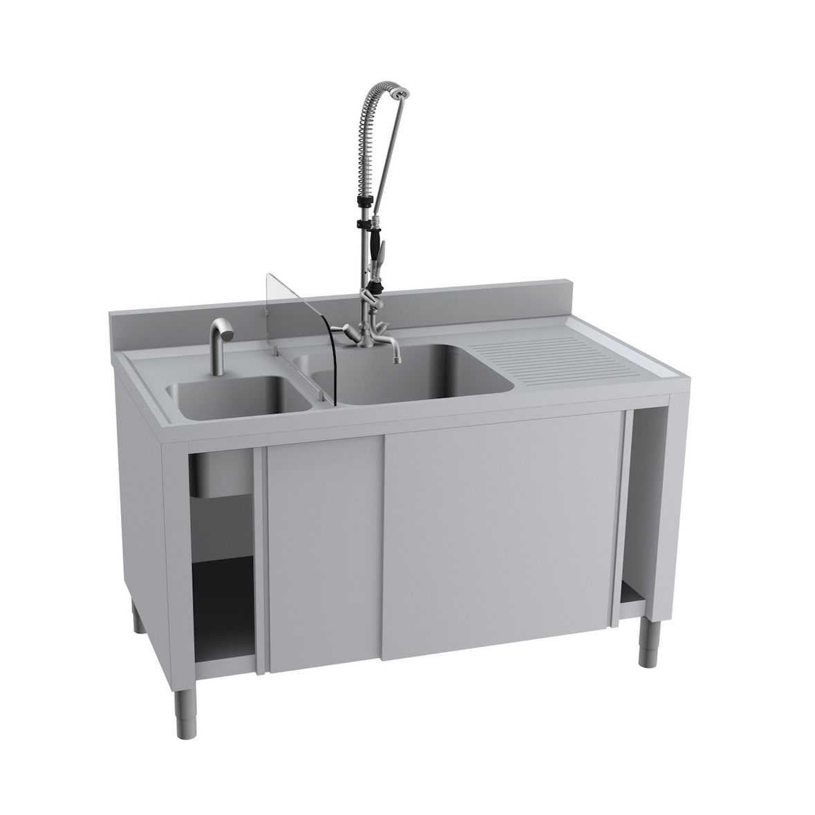L2G Plonge + lave main inox 85 x 140 x 60 cm L2G