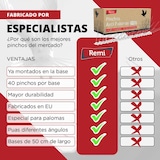 thumbnail of Remi Hogar 5 Metros Pinchos Antipalomas | 10 Tiras de 50cm Montadas con Base Transparente |Púas para Palomas de Acero Inoxidable