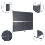 thumbnail of Pared divisoria acústica / pared móvil FLEXMIUT MODUL 167x192 PET gris hjh OFFICE