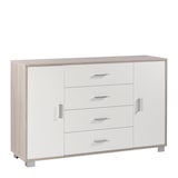 thumbnail of SARMOG MOBILE 2 ANTE 4 CASSETTI KIT L136 P41 H86 in truciolare nobilitato color olmo chiaro e bianco fiammato