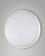 thumbnail of Olly LED-Deckenleuchte aus Metall und Polycarbonat, warmweißes Licht 3000K, 30W, IP54, weißes minimalistisches rundes Design, Code 3315-65-102