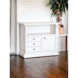 thumbnail of shopinnovativo -Mobile porta tv 1 anta 3 cassetti arte povera in legno massello e mdf con rifinitura in bianco 84x40x80 H