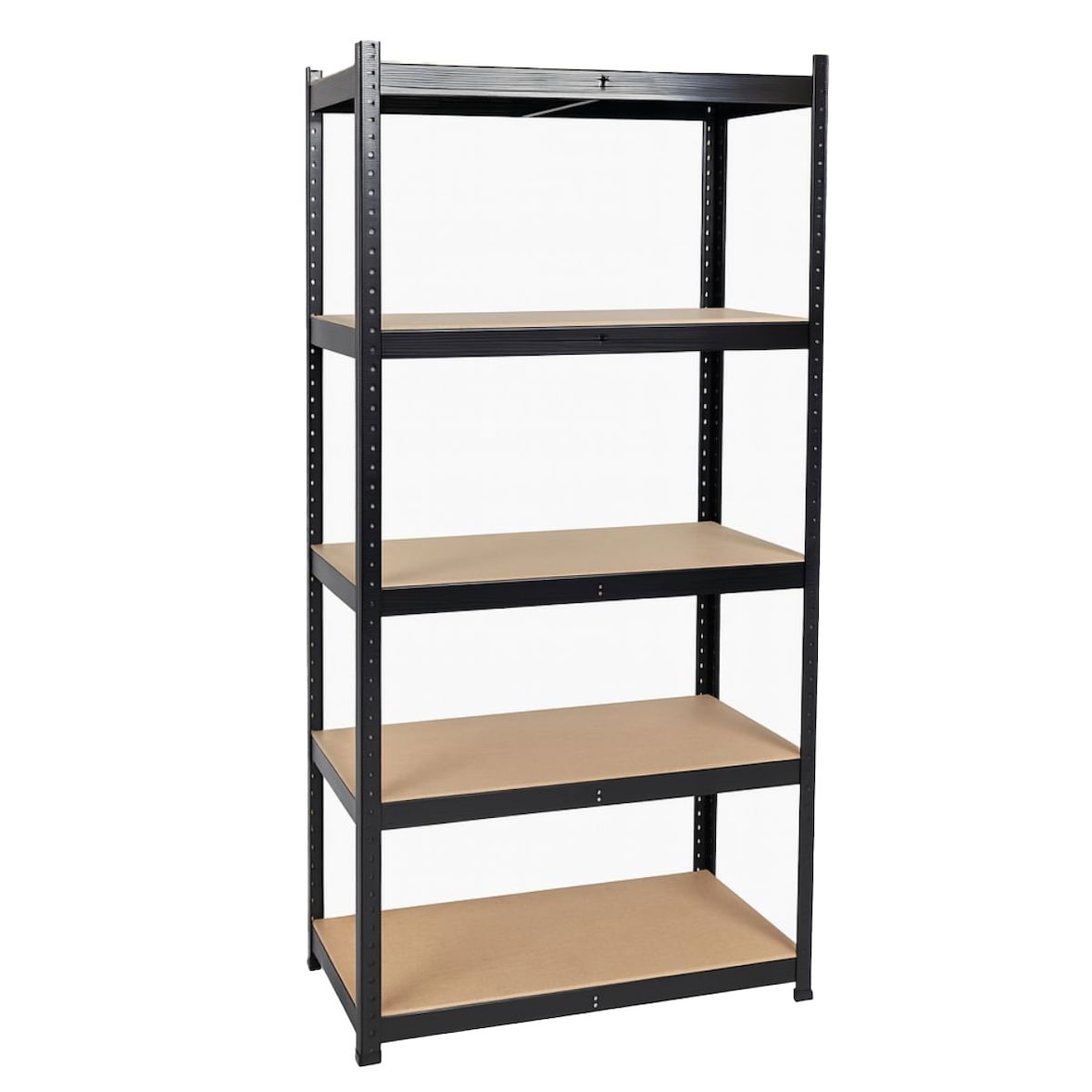 Etagère de Rangement Noire 90 x 40cm x H180cm - Rayonnage Métal Haute qualité 5 Plateaux Charges lourdes 1500kg INTEC