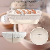 thumbnail of Layba Conjunto Cesta Redonda e Oval Média – Banneton em Rattan para Massa Mãe e Fermento