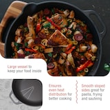 thumbnail of Victoria Paellapfanne Emaillierte Gusseisen, Induction 33cm,Cast Iron Skillet ohne PTFE, VIC-31947, Schwarz