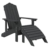 thumbnail of vidaXL Adirondack-Gartenstuhl mit Fußteil HDPE Anthrazit