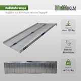 thumbnail of TRUTZHOLM Rollstuhlrampe klappbar 152 cm Traglast 272 kg Alu geriffelt Auffahrrampe Kofferrampe