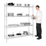 thumbnail of Vogue Vorratsregal aus Metall mit verstellbaren Einlegeböden 1525x1853x460mm