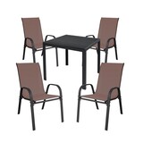 thumbnail of Gartengarnitur Sitzgarnitur 5-teilig L90xB90xH74cm Non-Wood Anthrazit