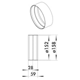thumbnail of NABER R-VBS Rohrverbinder / Weiß / 150er Rundkanal (4052017)