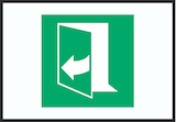 thumbnail of Tür öffnet durch Ziehen auf der rechten Seite Symbol A3 Rückseite selbstklebend Schild