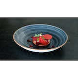 thumbnail of 6x Bonna Aura Dusk Moove Platte rechteckig 32x30cm 2,5cm hoch Blau Creme Porzellan ADKMOV41KR Servierplatten Spise Geschirr