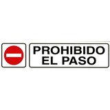 thumbnail of Rotulo Adhesivo 250x63 mm. Prohibido El Paso