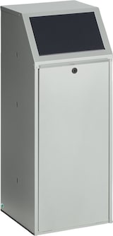 thumbnail of PROREGAL Robuster Wertstoffsammler mit Klapptür | für Restmüll | 70 Liter, HxBxT 100x40x40cm | Verzinkter Stahl | Grau | Mülleimer Abfalleimer