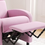 thumbnail of HOMCOM sillón relax reclinable manual sillón relax tapizado en lino sintético con reposapiés carga 120 kg sillón reclinable para dormitorio rosa
