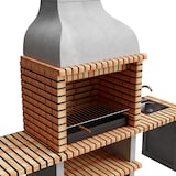thumbnail of Barbecue Altea plus xl en brique orangée avec 1 latérale d'appoint et 1 module évier et robinet à droite