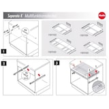 thumbnail of Hailo Tablarauszug 1109739 mit 500 Unterteilung und Auszug Schienen