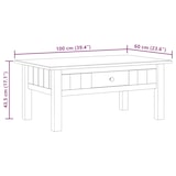 thumbnail of Table basse 100x60x43,5 cm Pin massif Assortiment Panama Modèle Atlas Master Compact