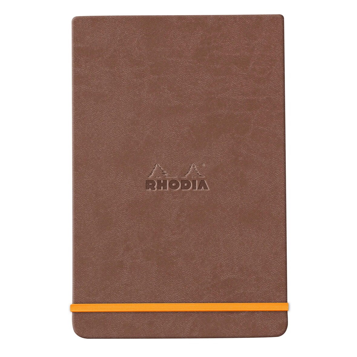 Webnotepad Rhodiarama 9x14 chocolat, 192p./96 feuilles microperforées ivoire 90 g/m², ligné