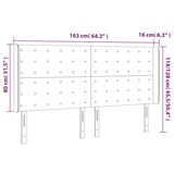 thumbnail of vidaXL LED Kopfteil Weiß 163x16x118/128 cm Kunstleder