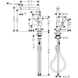 thumbnail of Hansgrohe Talis M54 Einhebel-Küchenmischer 270, Ausziehauslauf, 1jet Chrom