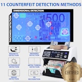 thumbnail of Jubula MV-500 Geldzählmaschine für gemischte Geldscheine & Falschgelddetektor | EUR USD GBP | Banknotenzähler | Geldzähler | Banknotenzählmaschine