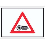 thumbnail of Achtung Mähroboter mit Symbol Aufkleber A8 (52x74mm)