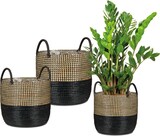 thumbnail of Scheurich Seagrass 27, Korbgefäß/Korb-Pflanzgefäß/Korbtopf mit Griffen, Farbe: Nature Black, 27 cm Durchmesser, 23,5 cm hoch, 13,1 l Vol.